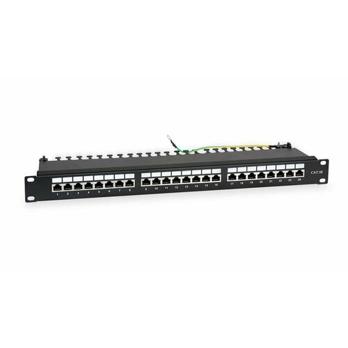 Патч-панель WRline WR-PL-24-C5E-SH-D 19" 1U 24xRJ45 кат.5E FTP