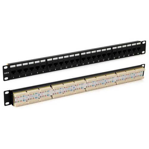 Патч-панель Hyperline PP3-19-48-8P8C-C6-110D 19" 2U 48xRJ45 кат.6 UTP