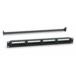 Патч-панель WRline WR-PL-24-C5E-D 19" 1U 24xRJ45 кат.5E