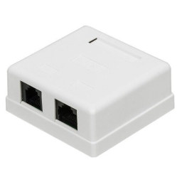 Розетка Lanmaster TWT-SM2-4512-WH настен.RJ45+RJ12 1 кат.5E UTP бел. (упак.:1шт)