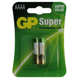 Батарея GP Super Alkaline GP 25A-2CR2 AAAA (2шт) блистер