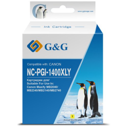 Картридж струйный G&G GG-PGI-1400XLY PGI-1400XL Y желтый (12мл) для Canon MB2050/MB2350/MB2040/MB234