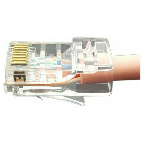 Коннектор Hyperline (PLEZ-8P8C-U-C6-100) UTP кат.6 RJ45 прозрачный (упак.:100шт)