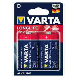 Батарея Varta LongLife Max Power Alkaline D LR20 (2шт) блистер