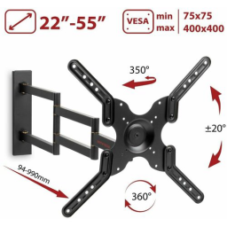 Кронштейн для телевизора Arm Media LCD-900 черный 22"-55" макс.18кг настенный поворот и наклон