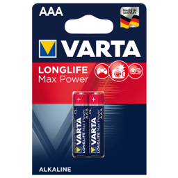 Батарея Varta LongLife Max Power LR03 Alkaline AAA (2шт) блистер