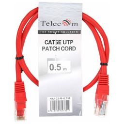 Патч-корд Lanmaster LAN-PC45/U5E-0.5-RD UTP RJ-45 вил.-вилка RJ-45 кат.5E 0.5м красный LSZH (уп.:1шт