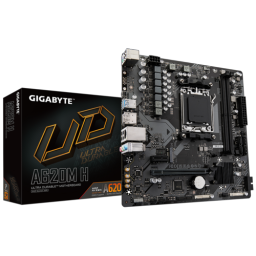 Материнская плата Gigabyte A620M H SocketAM5 AMD A620 2xDDR5 mATX AC`97 8ch(7.1) GbLAN RAID+VGA+HDMI