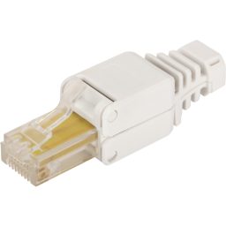 Коннектор Lanmaster полевой (LAN-TMP-U5E-WH) UTP кат.5E RJ45 с защитным колпачком белый (упак.:1шт)