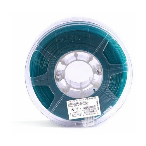 Катушка пластика eSilk-PLA filament, 1.75 mm, green, 1 kg/roll