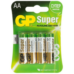 Батарея GP Super Alkaline 15A LR6 AA (4шт)