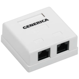 Розетка ITK Generica CS2-1C5EU-22-G настенная 62x59.6x26.5мм RJ45 пластик белый