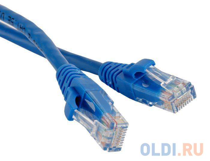 Патч-корд Lanmaster TWT-45-45-3.0-BL UTP RJ-45 вил.-вилка RJ-45 кат.5E 3м синий ПВХ (уп.:1шт)