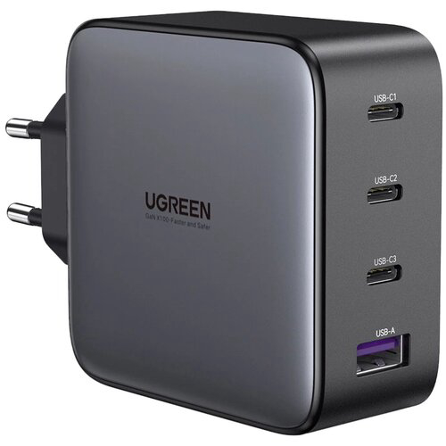 Сетевое зарядное устройство UGREEN CD226 (15337) Nexode USB-A+3*USB-C 100W GaN Tech Fast Charger EU