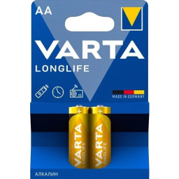 Батарея Varta Longlife LR6 Alkaline AA (2шт) блистер