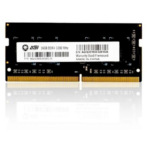 Память DDR4 16GB 3200MHz AGi AGI320016SD138 SD138 RTL PC4-25600 SO-DIMM 260-pin 1.2В Ret