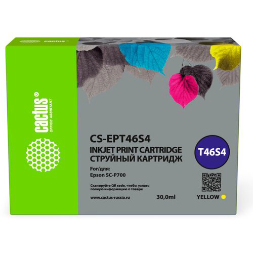 Картридж струйный Cactus CS-EPT46S4 T46S4 желт.пигм. (30мл) для Epson SureColor SC-P700