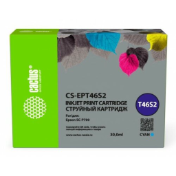 Картридж струйный Cactus CS-EPT46S2 T46S2 голуб.пигм. (30мл) для Epson SureColor SC-P700