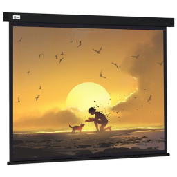 Экран Cactus 150x150см Wallscreen CS-PSW-150X150-BK 1:1 настенно-потолочный рулонный черный