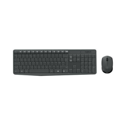 Клавиатура + мышь Logitech MK235 клав:серый мышь:серый USB беспроводная Multimedia (920-007931)