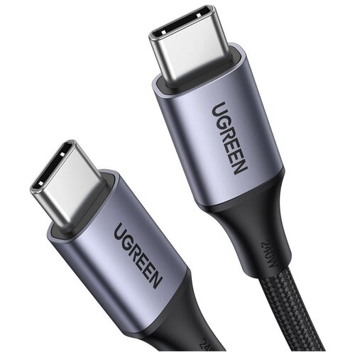 Кабель UGREEN US535 (90440) USB-C to USB-C 240WPD Fast Charging Cable 2m - Space Gray