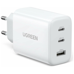 Зарядное устройство UGREEN CD275 (90496) USB-A+2*USB-C 65W Fast Charger EU - White