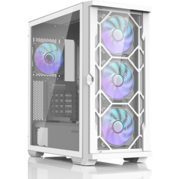 Корпус Zalman Z10 DUO, ATX, Midi-Tower, 2xUSB 3.0, USB Type-C, RGB подсветка, белый, без БП