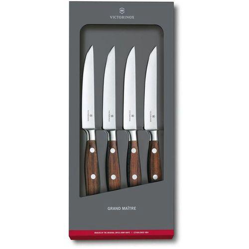 Набор ножей кухон. Victorinox Grand Maitre Steak (7.7240.4) компл.:4шт дерево подар.коробка