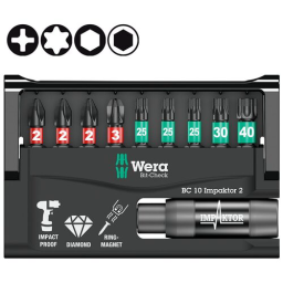 Набор насадок и держателей Wera Импактор 8751/67 -9/IMP DC 25 мм BITS WE-057682