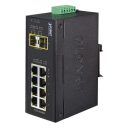 PLANET IP30 Industrial 8-Port 10/100/1000T + 2-Port 100/1000X SFP Ethernet Switch (-40~75 degrees C)