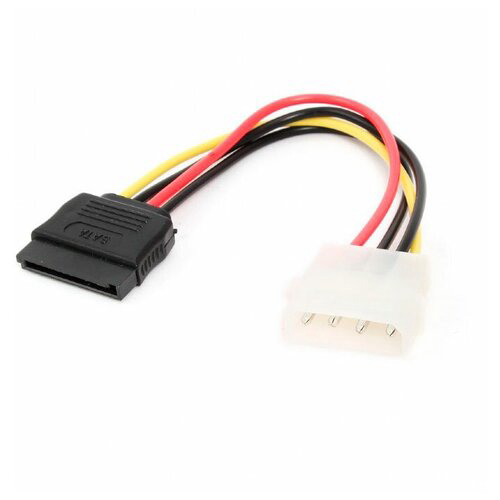 Кабель Cablexpert SATA 15pin - Molex 4pin (CC-SATA-PS), 0.15 м, белый/черный