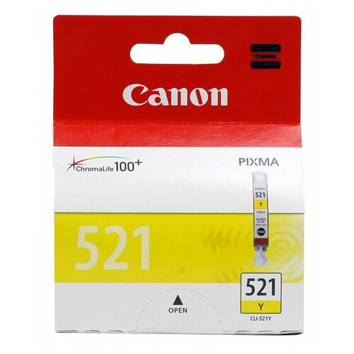 Картридж струйный Canon CLI-521Y 2936B004 желтый для Canon iP3600/4600/4700/MP540/550/560/620/630/64