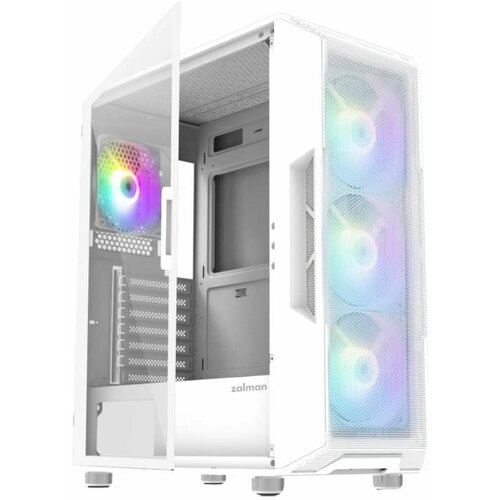 Корпус MidiTower Zalman I3 NEO white (ATX, front mesh, USB2.0 x1, USB3.0x2, 4x120mm RGB fan, без БП) (I3 NEO White)