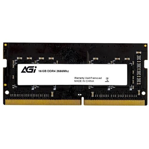 Оперативная память DDR4 16Gb 2666MHz AGi AGI266616SD138 SD138 RTL PC4-21300 CL19 SO-DIMM 260-pin 1.2В Ret