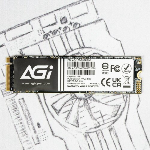 Накопитель SSD AGi PCIe 3.0 x4 1TB AGI1T0GIMAI298 AI298 M.2 2280