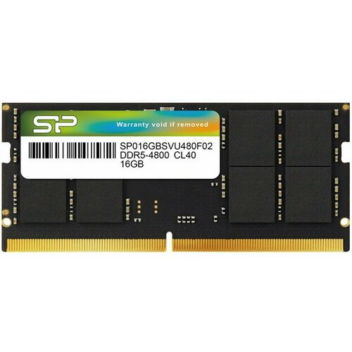 Оперативная память Silicon Power 16GB 4800МГц DDR5 CL40 SODIMM 2Gx8 SR