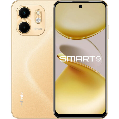 Смартфон Infinix X6532 Smart 9 128Gb 4Gb золотой моноблок 3G 4G 6.8"