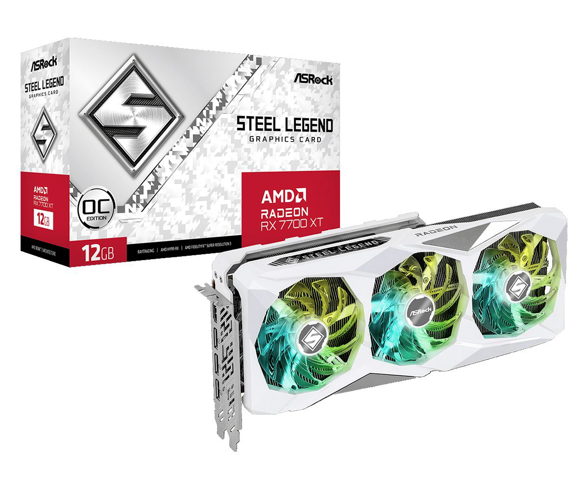 Видеокарта ASRock RX7700XT Steel Legend 12GB OC RTL