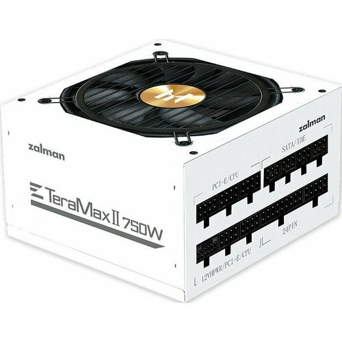 Блок питания Zalman ZM750-TMX2 WH, 750W, ATX12V v3.0, APFC, 12cm Fan, 80+ Gold Gen5, Full Modular, White, Retail